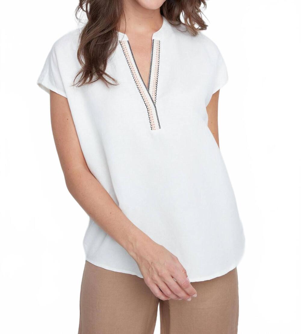 NEW RENUAR women's woven blouse in creme